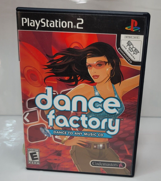 Dance Factory (Sony PlayStation 2, 2006) w/Pelican Dance Mat & Eye-Toy Sensor