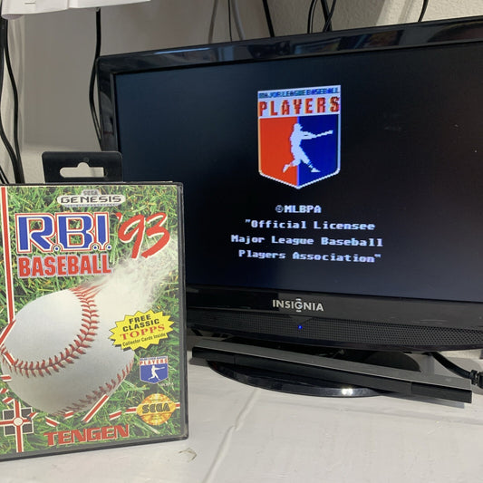 R.B.I. Baseball '93 (Sega Genesis, 1993) Game Case Manual - Tested and Working