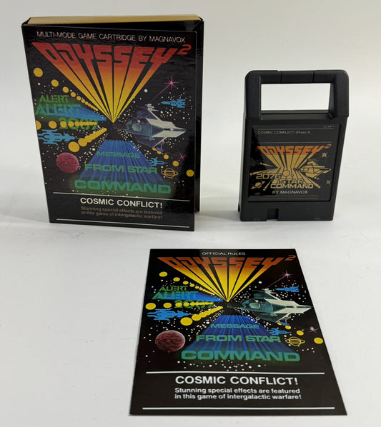 Cosmic Conflict! (Magnavox Odyssey 2, 1978) Game Case Manual - Tested