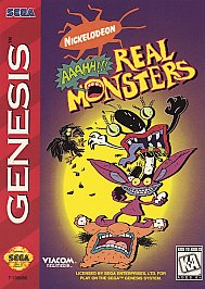 AAAHH Real Monsters (Sega Genesis, 1995) Game Cartridge - Tested and Working