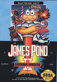 James Pond II: Codename RoboCod (Sega Genesis, 1993) Game and Case - Tested