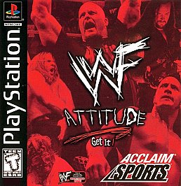 WWF Attitude (Sony PlayStation 1, 1999) Game Case Manual Registration Card