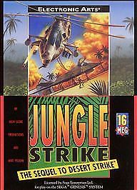 Jungle Strike: The Sequel to Desert Strike (Sega Genesis, 1993) Game and Manual