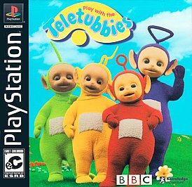 Play With the Teletubbies (Sony PlayStation 1, 2000) Game Case Manual - Tested