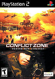 Conflict Zone (Sony PlayStation 2, 2002) Game Case Manual Registration - Tested