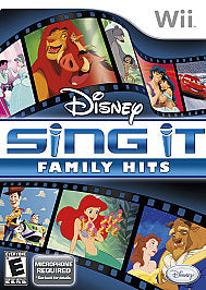 Disney Sing It: Family Hits (Nintendo Wii, 2010) Game Case Manual - Tested