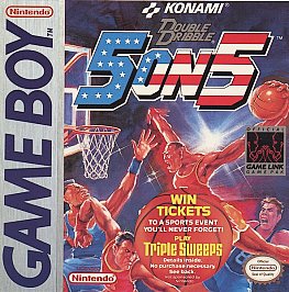 Double Dribble 5 on 5 (Nintendo GameBoy, 1991) Game Box Manual Inserts Reg. Card