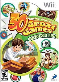 Family Party: 30 Great Games Outdoor Fun (Nintendo Wii, 2009) Game Case Manual