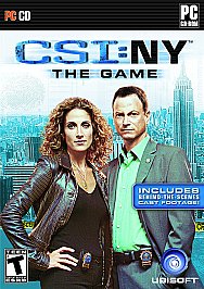 CSI: NY - The Game (Windows PC, 2008) Game, Case, and Manual