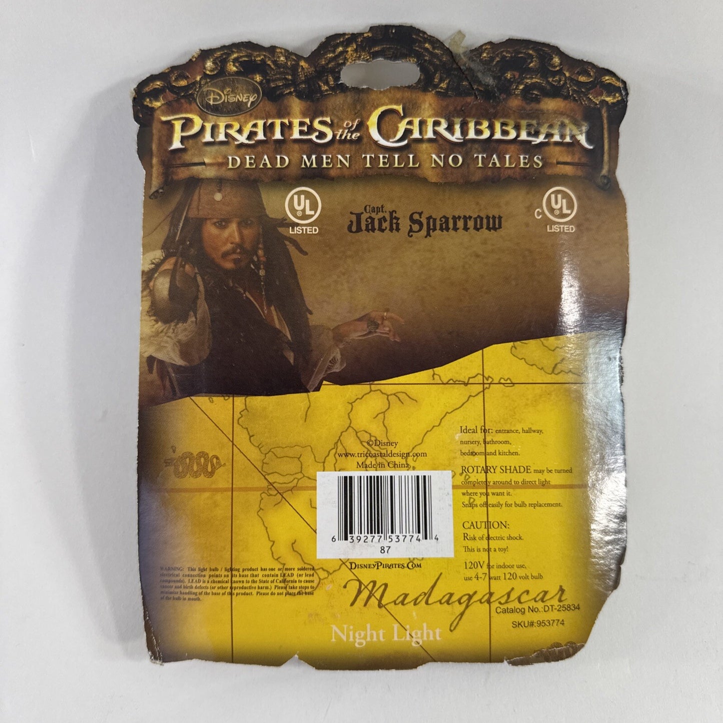 Pirates of the Caribbean Dead Men Tell No Tales Jack/Will Turner Night Light