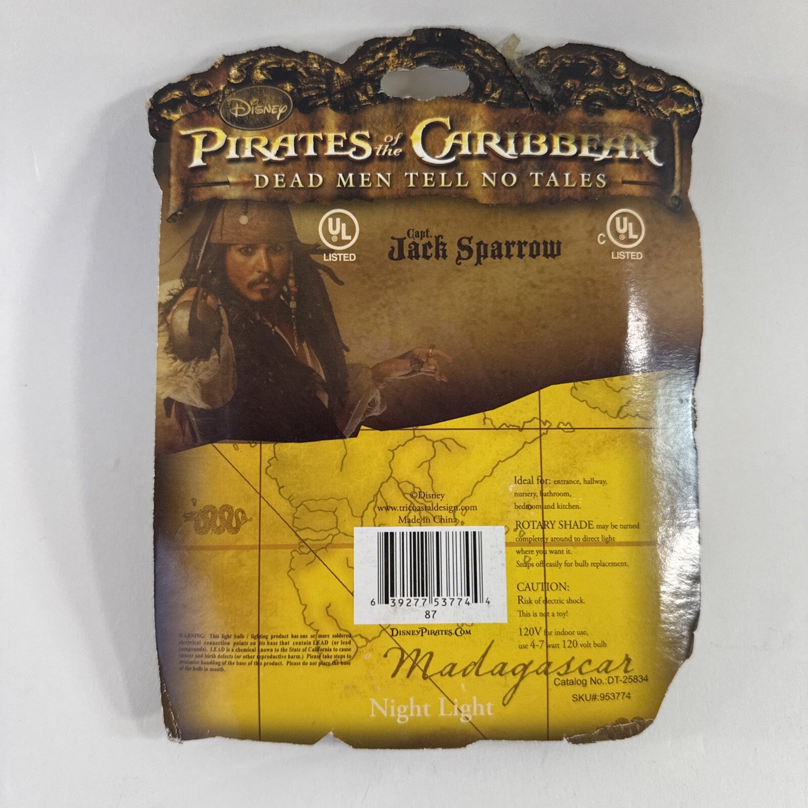 Pirates of the Caribbean Dead Men Tell No Tales Jack/Will Turner Night Light
