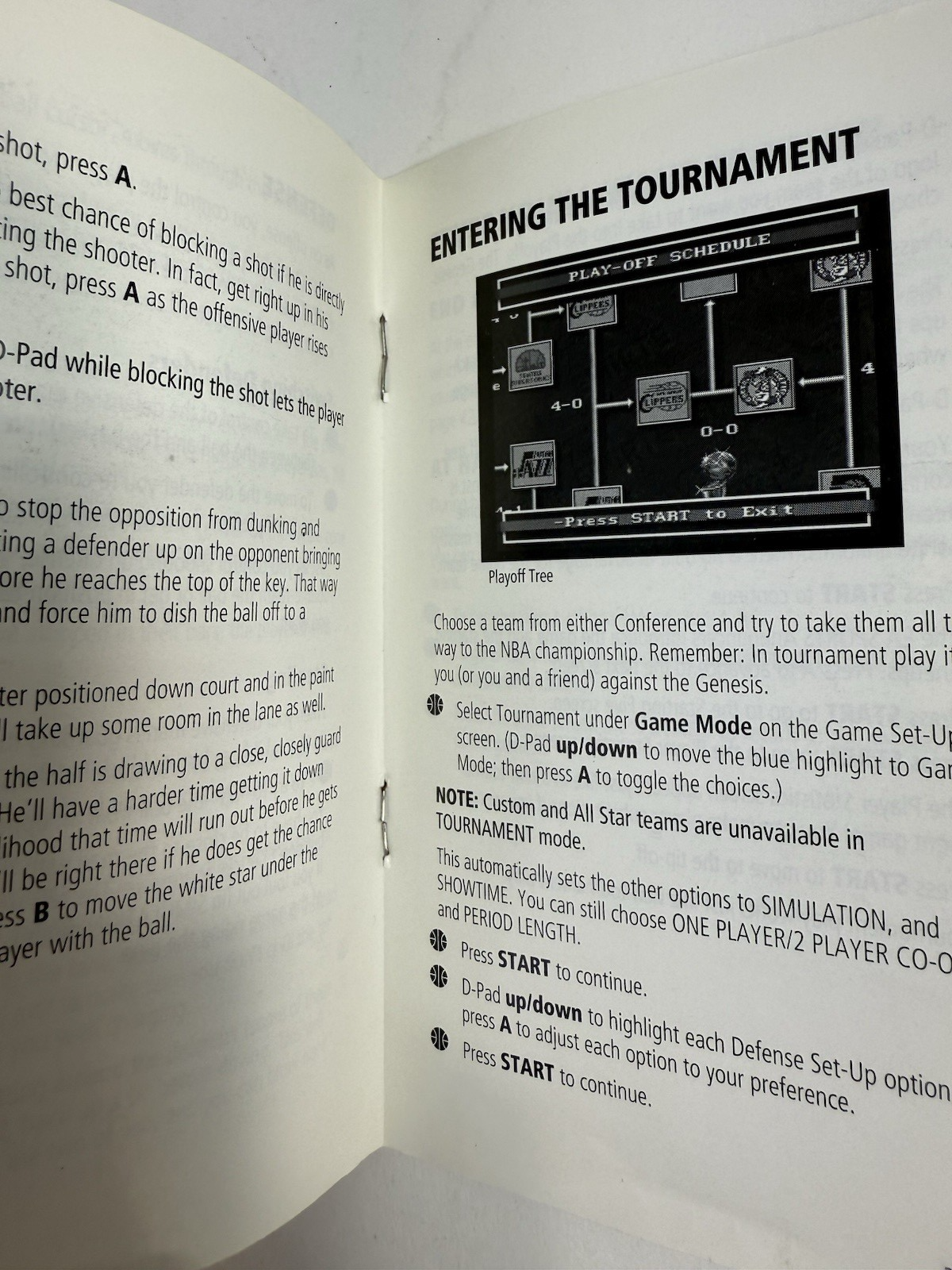 Bulls vs. Blazers and the NBA Playoffs (Sega Genesis, 1993) Game, Case, Manual