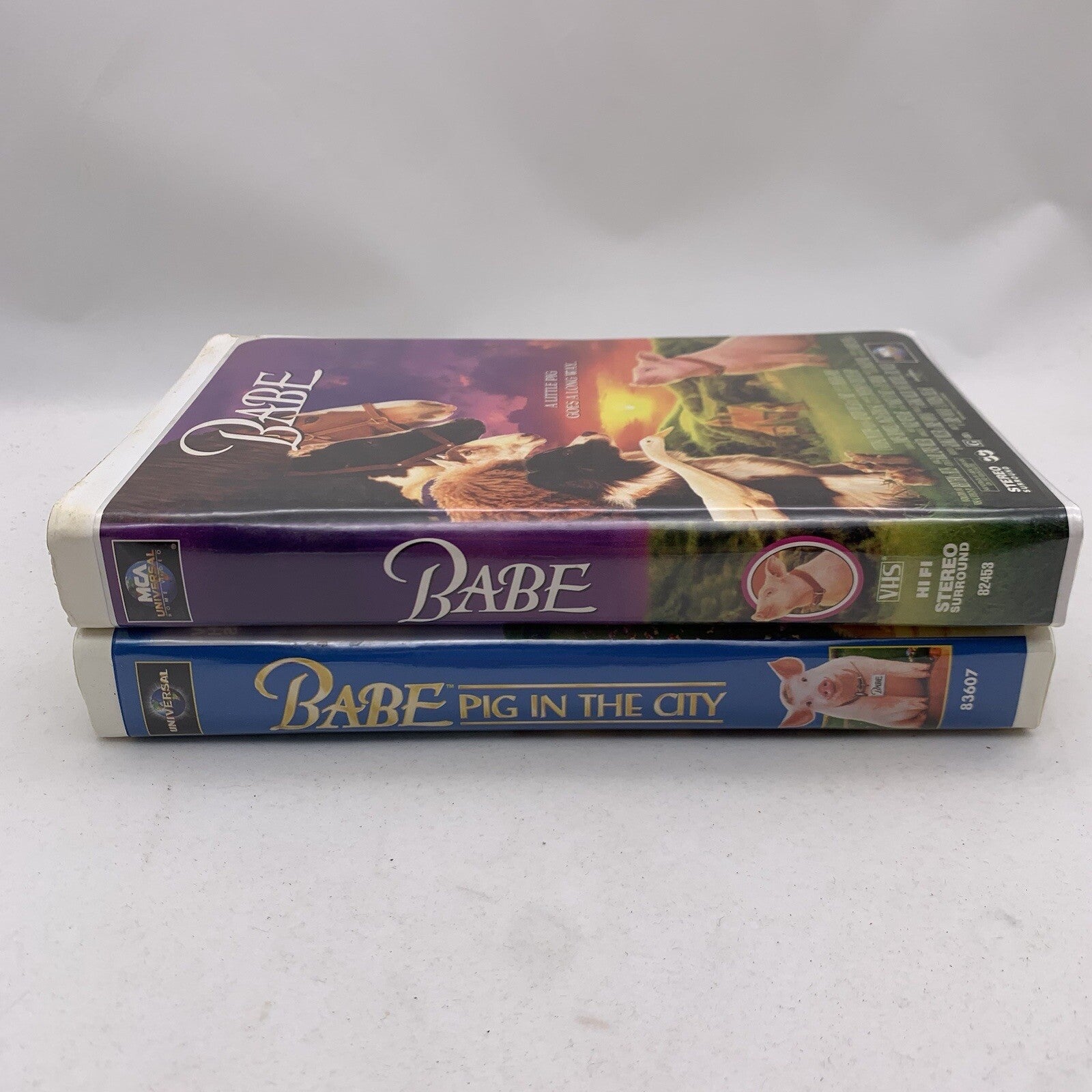 Babe and Babe: Pig in the City (VHS Clamshell Bundle) Tested and Working