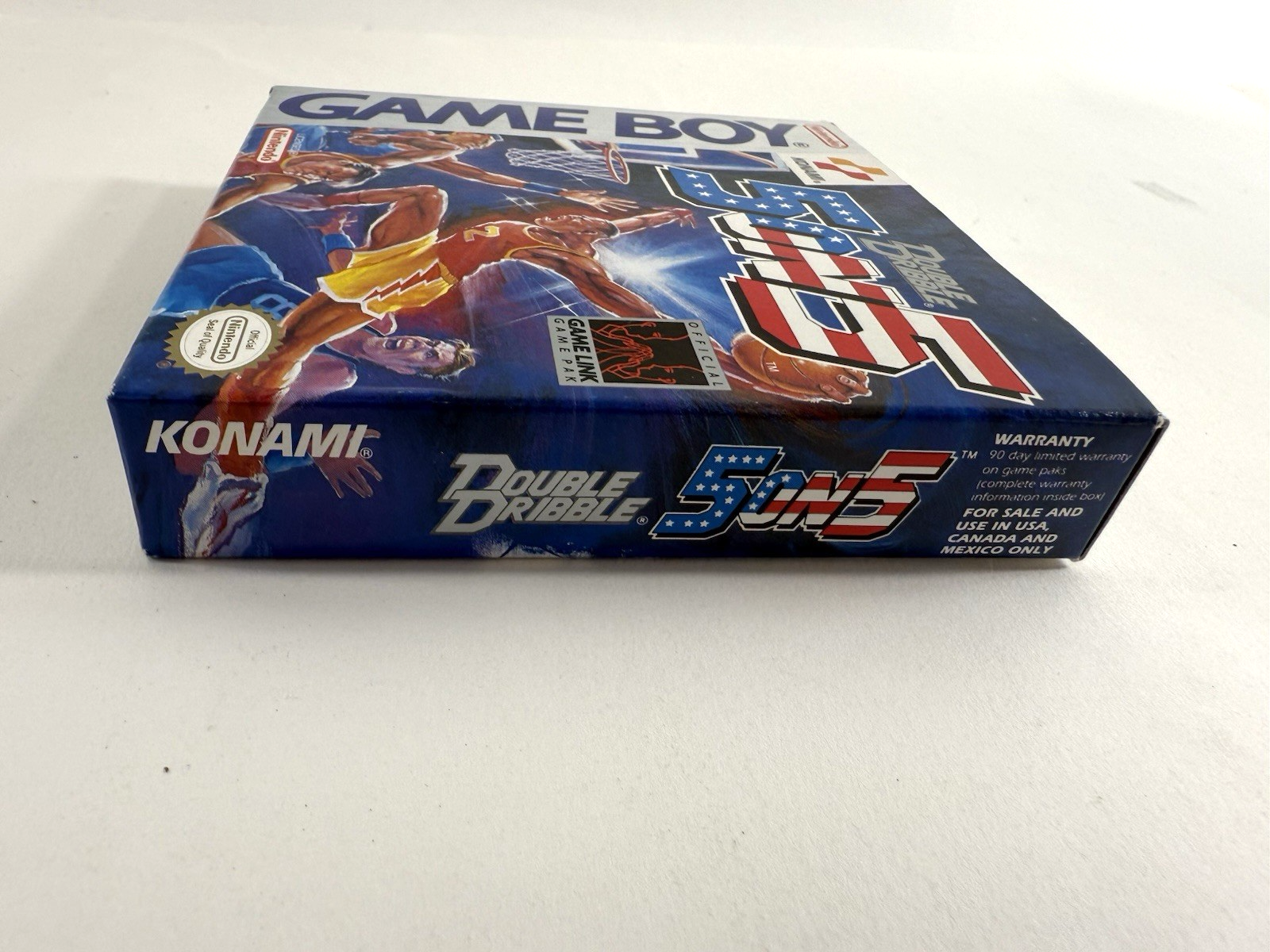 Double Dribble 5 on 5 (Nintendo GameBoy, 1991) Game Box Manual Inserts Reg. Card