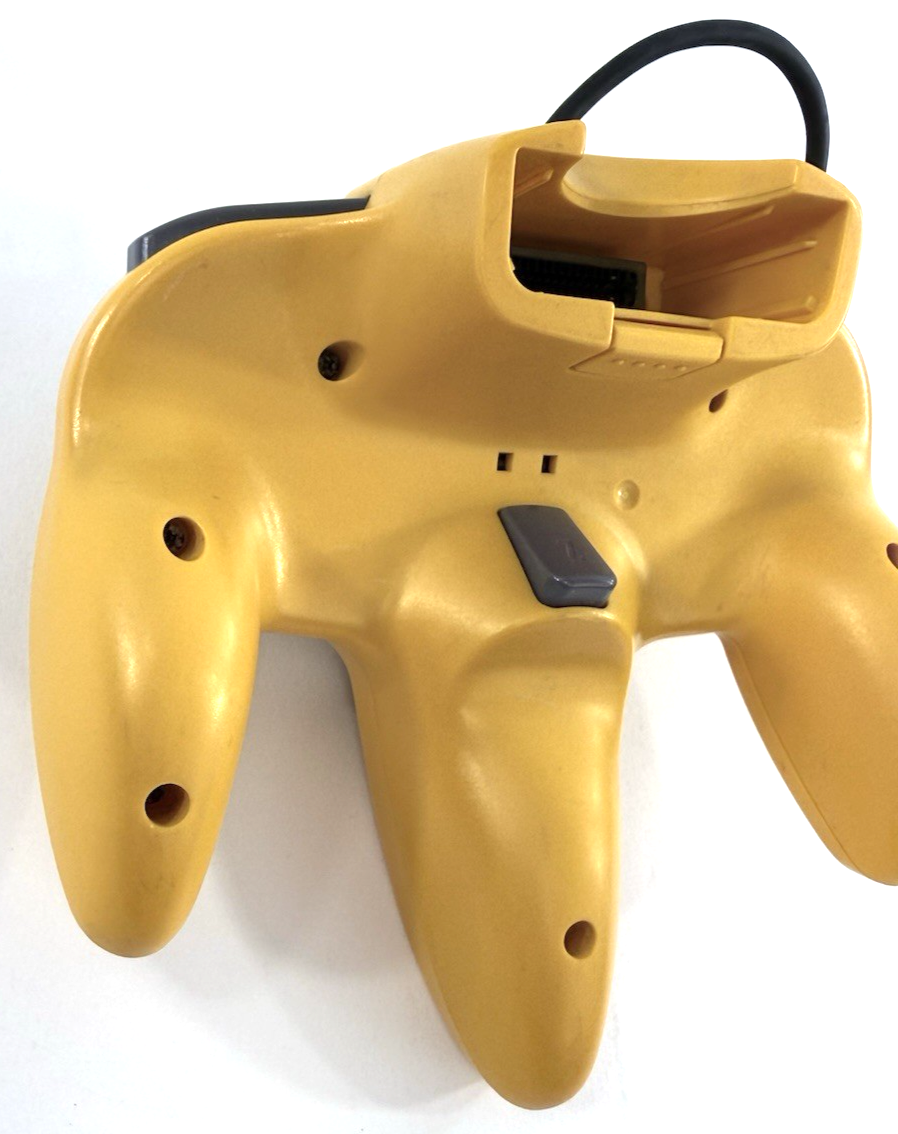 Nintendo 64 NUS-005 Solid Yellow Controller - Tested and Working
