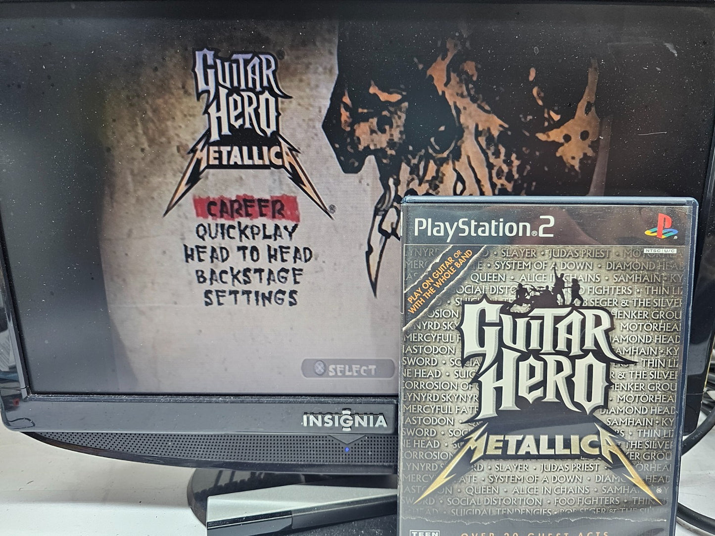 Guitar Hero: Metallica (Sony PlayStation 2, 2009) Game, Case, Manual - Tested