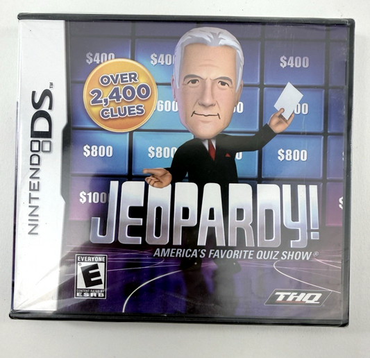 Jeopardy (Nintendo DS, 2010) New, Factory Sealed Alex Trebek Game - Some Wear