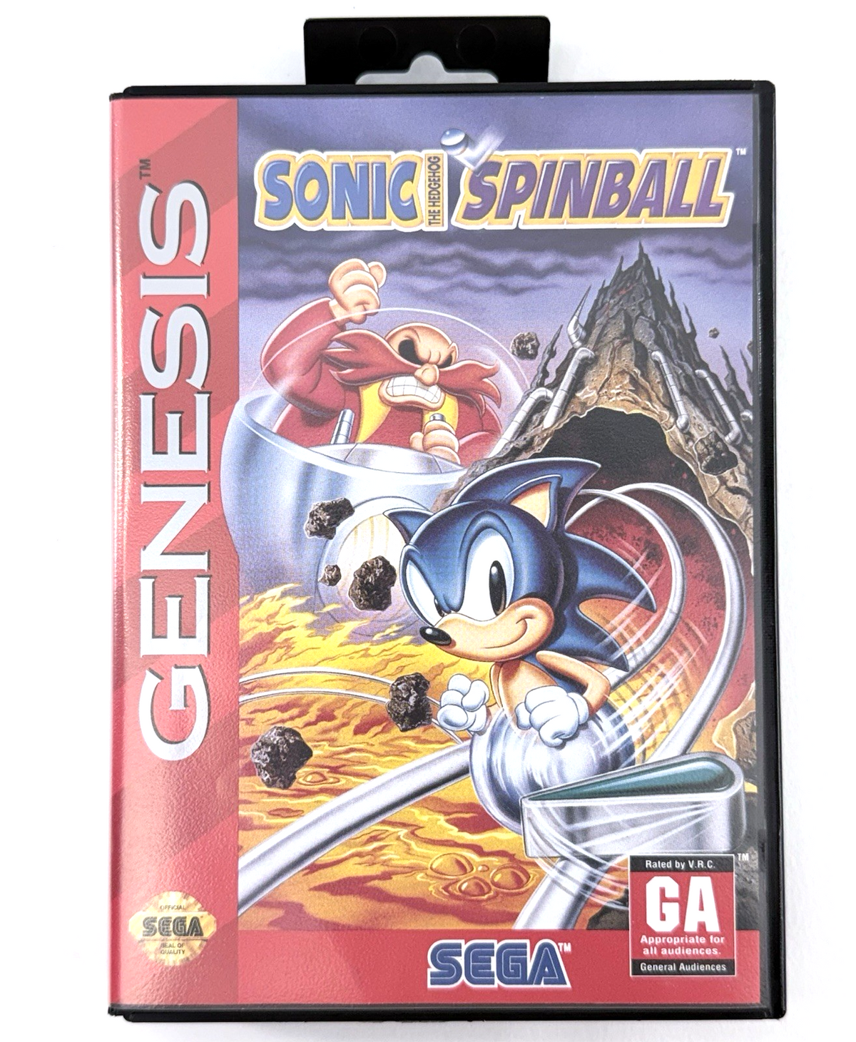 Sonic Spinball (Sega Genesis, 1993) Game Case Manual Insert - Tested and Working