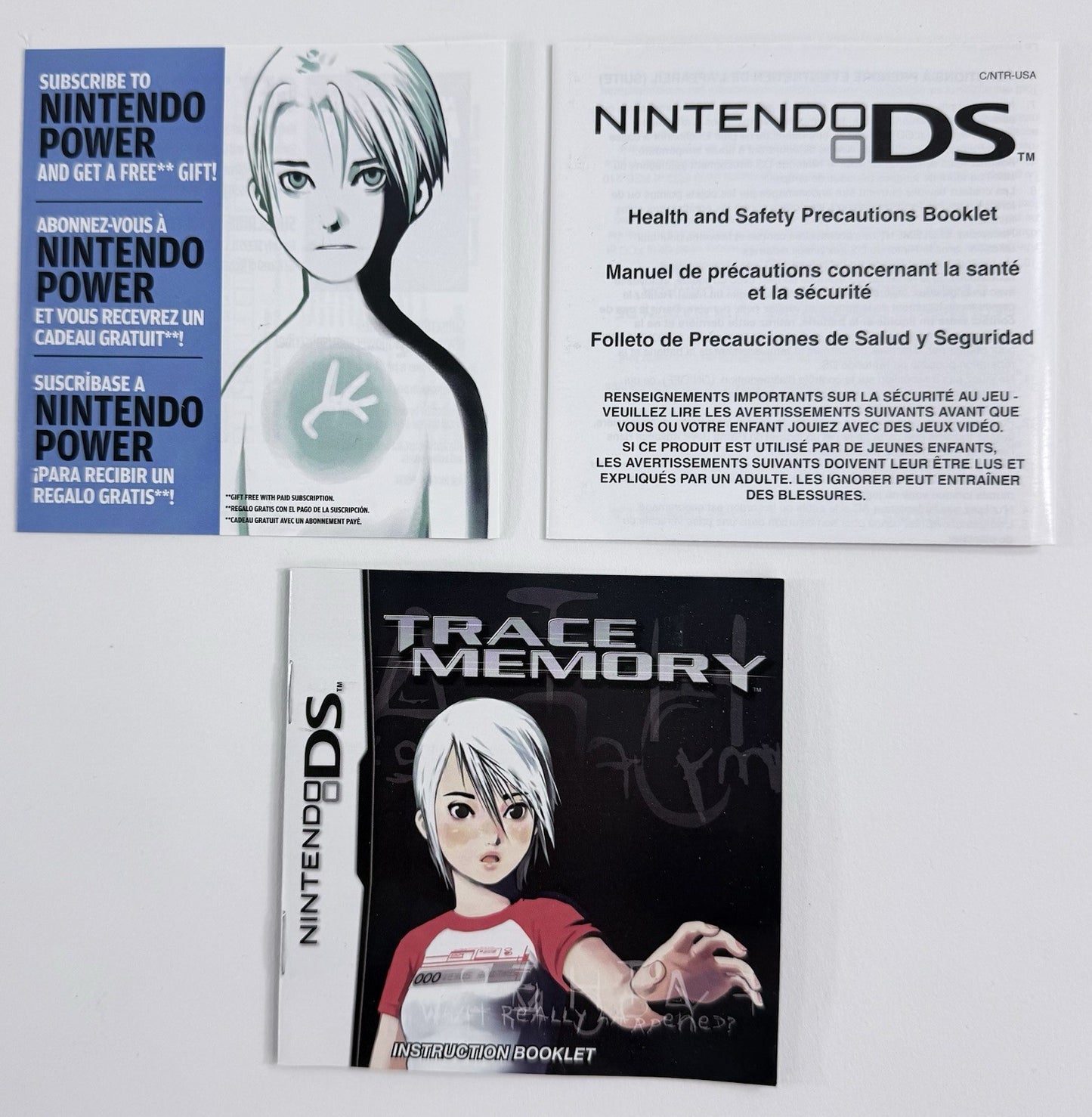 Trace Memory (Nintendo DS, 2005) Game, Case, Manual, Inserts - Tested