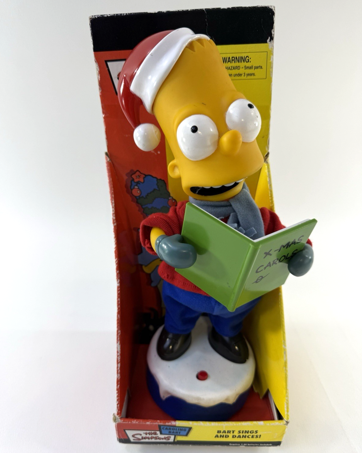Gemmy 2002 Simpsons 12" Caroling Bart Animated Figure In Box - Read