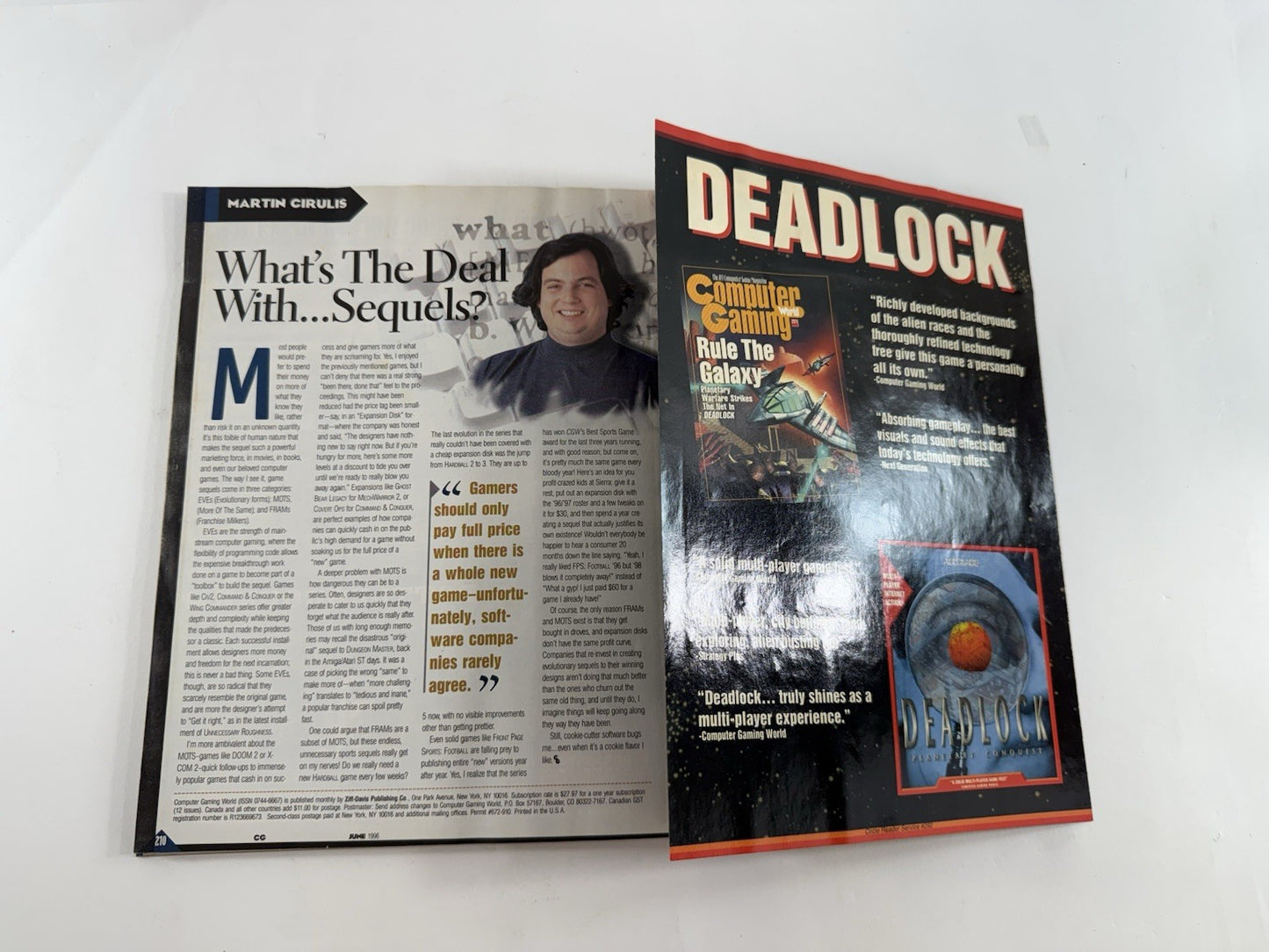 Computer Gaming World Magazine June 1996 #143  3-D Is Here! Dark Earth Cover