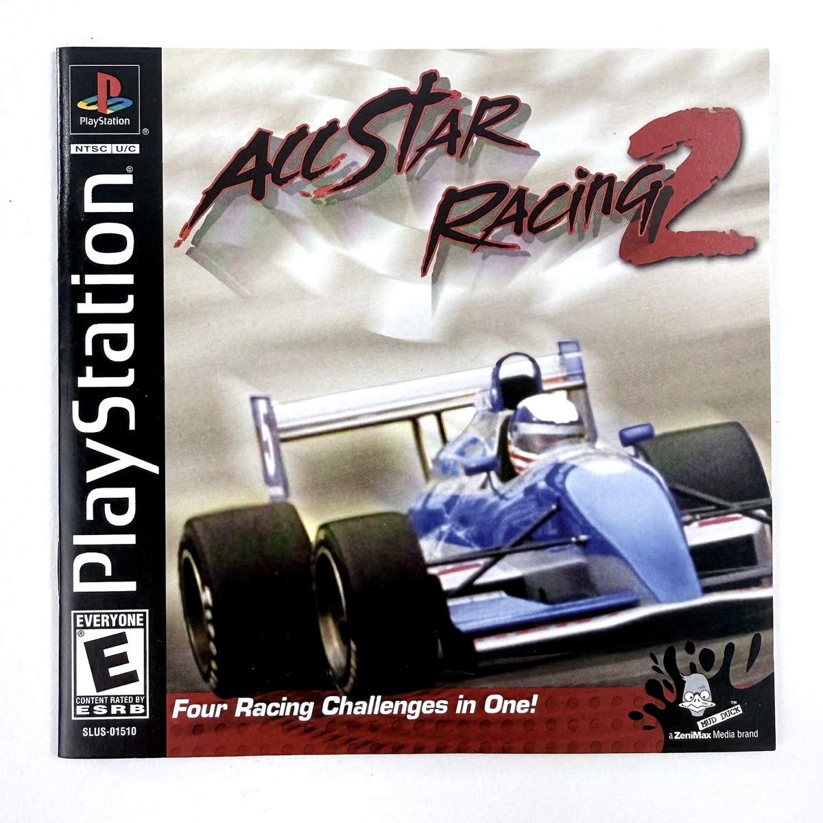 All Star Racing 2 (PlayStation 1, 2002) Game Case Manual Registration - Tested