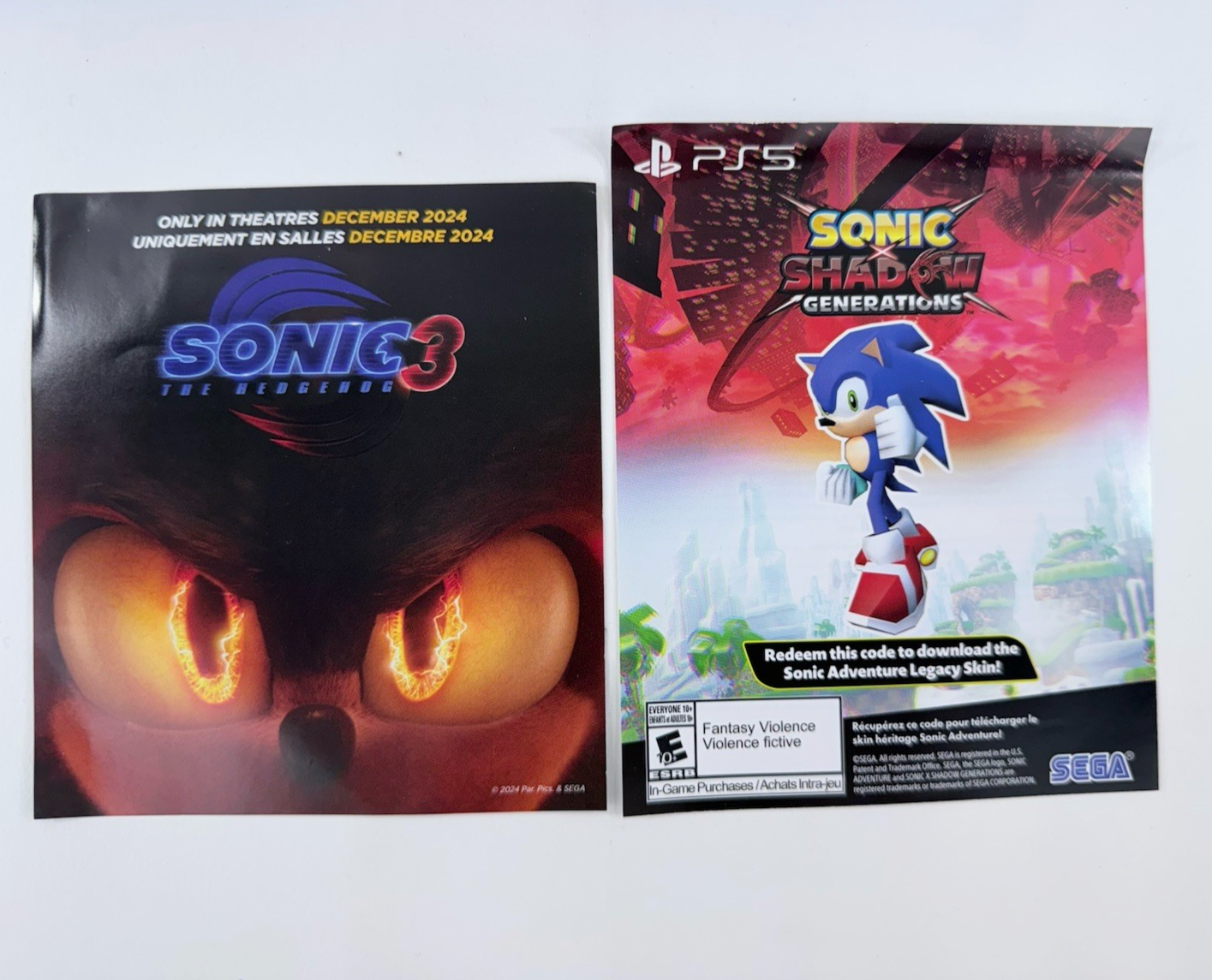 Sonic X Shadow Generations (PlayStation 5, 2024) Game, Case, Journal, Inserts