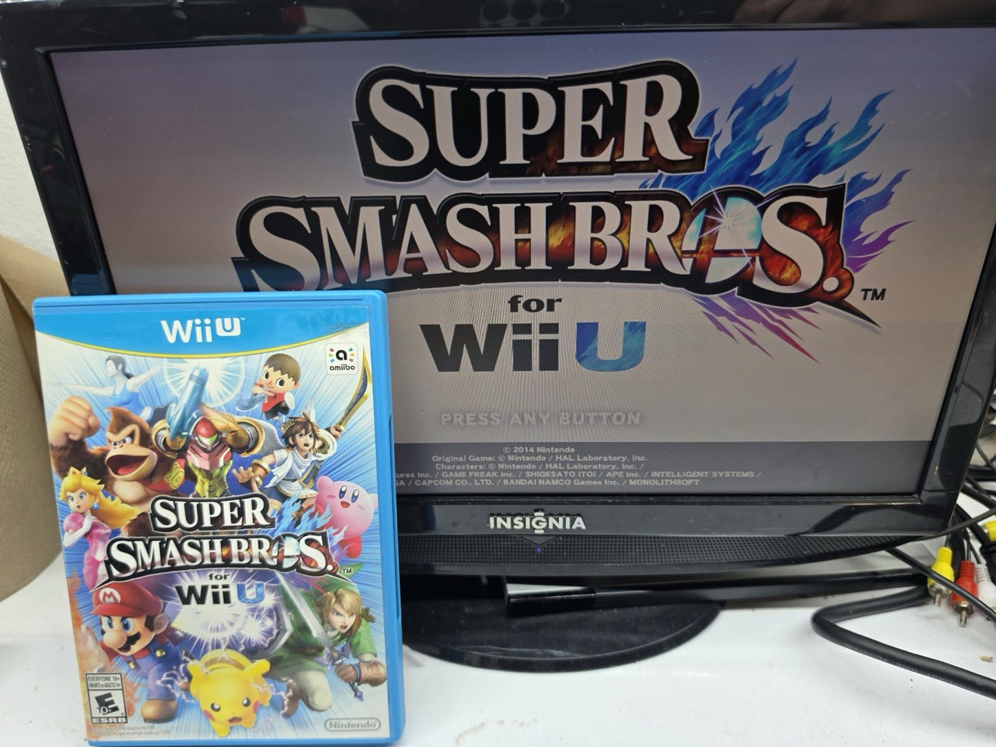 Super Smash Bros. (Wii U, 2014) Game Case & Manual - Tested And Working