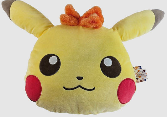 Banpresto Girlish Pikachu 12" Plush Face Pillow -New with Tags- Japan Import