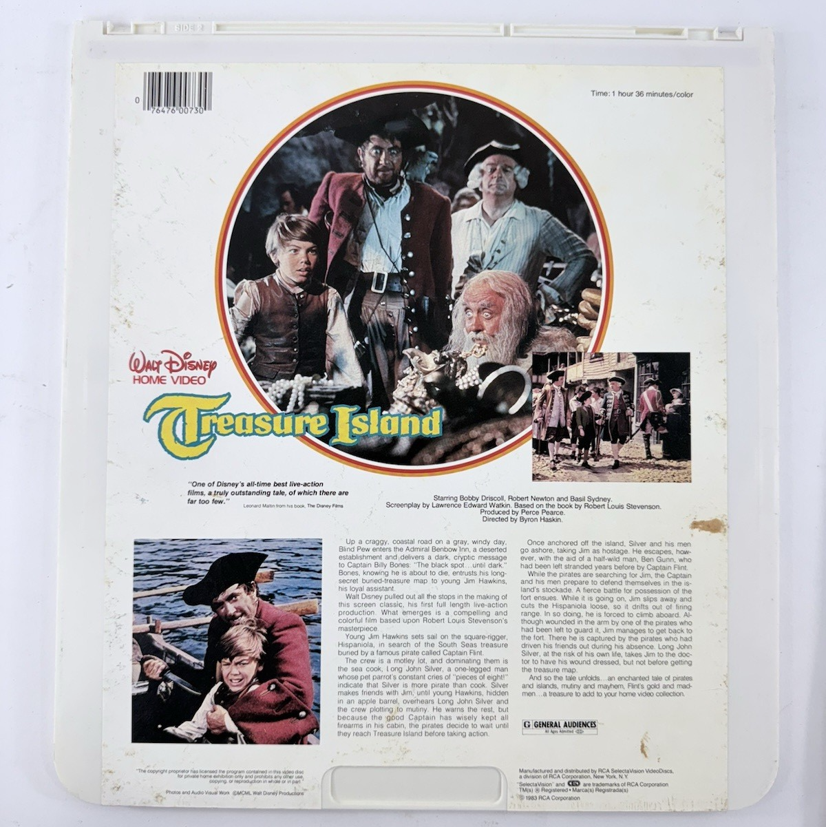 Pinocchio (CED VideoDisc Films) Treasure Island, The Shaggy Dog, Cartoon Parade