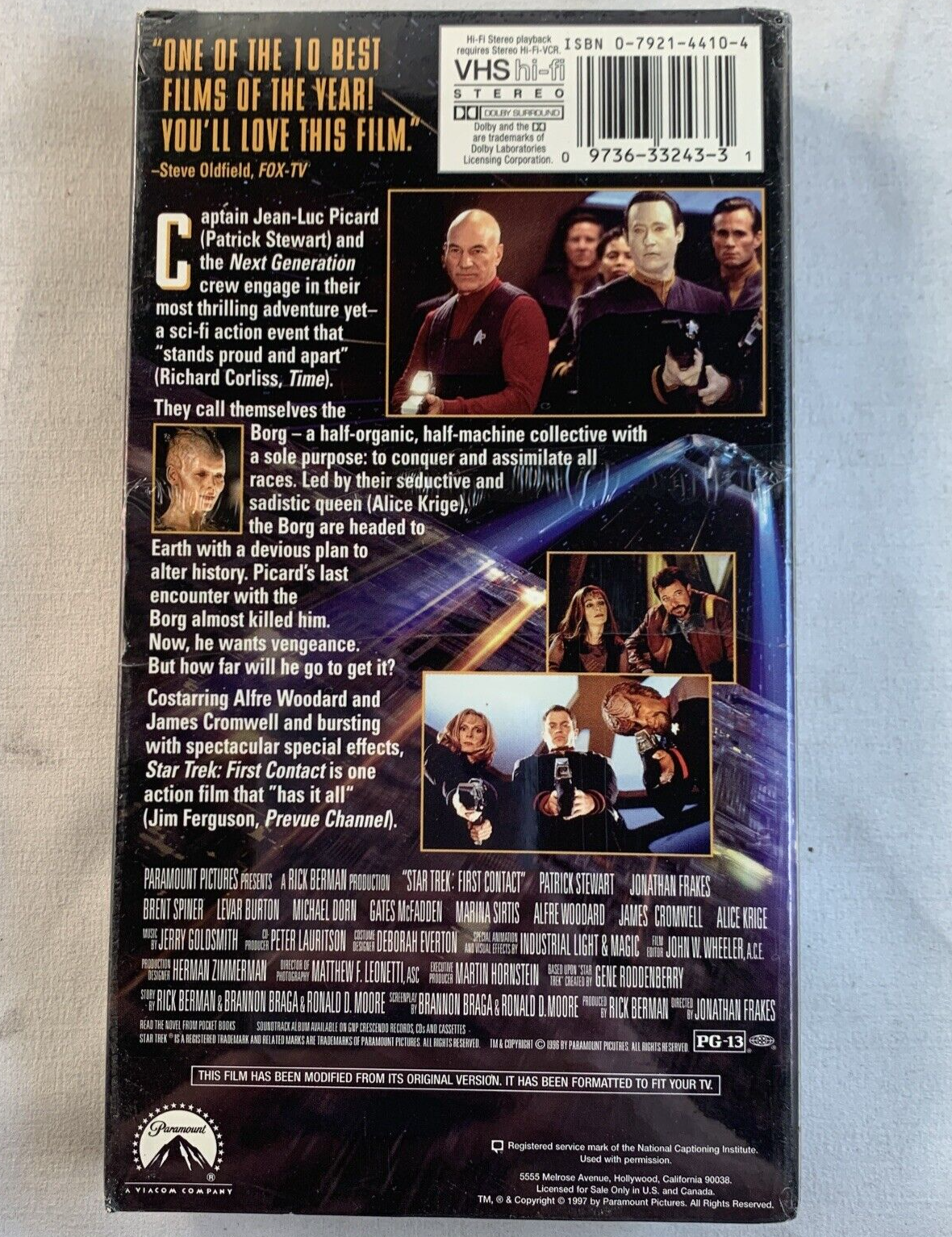 Star Trek: First Contact (VHS, 1997) New, Factory Sealed