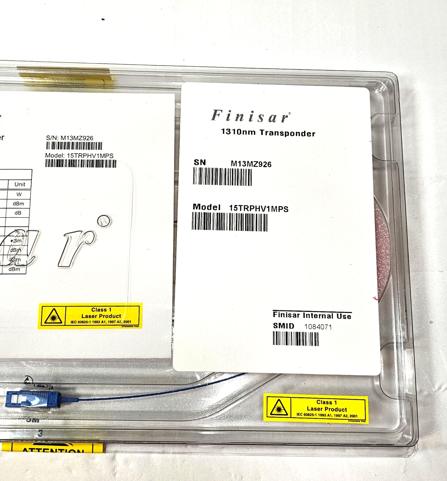 Finisar 1310nm Transponder 15TRPHV1MPS - New, Factory Sealed