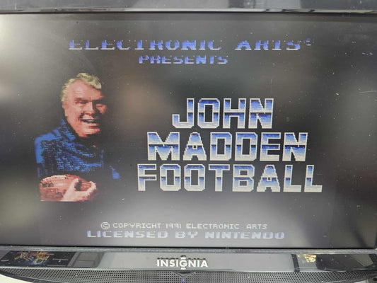 John Madden Football (Super Nintendo, 1991) Game Cartridge - Tested and Working