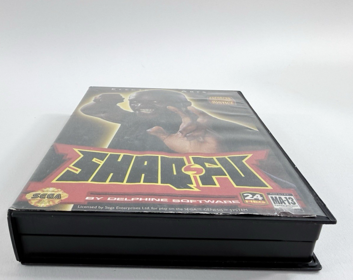 Shaq-Fu (Sega Genesis, 1994) Game, Case, Manual - Tested and Working