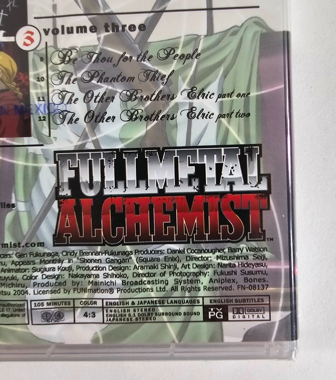 Fullmetal Alchemist Vol. 3: Equivalent Exchange (DVD, 2007, Viridian Collection)