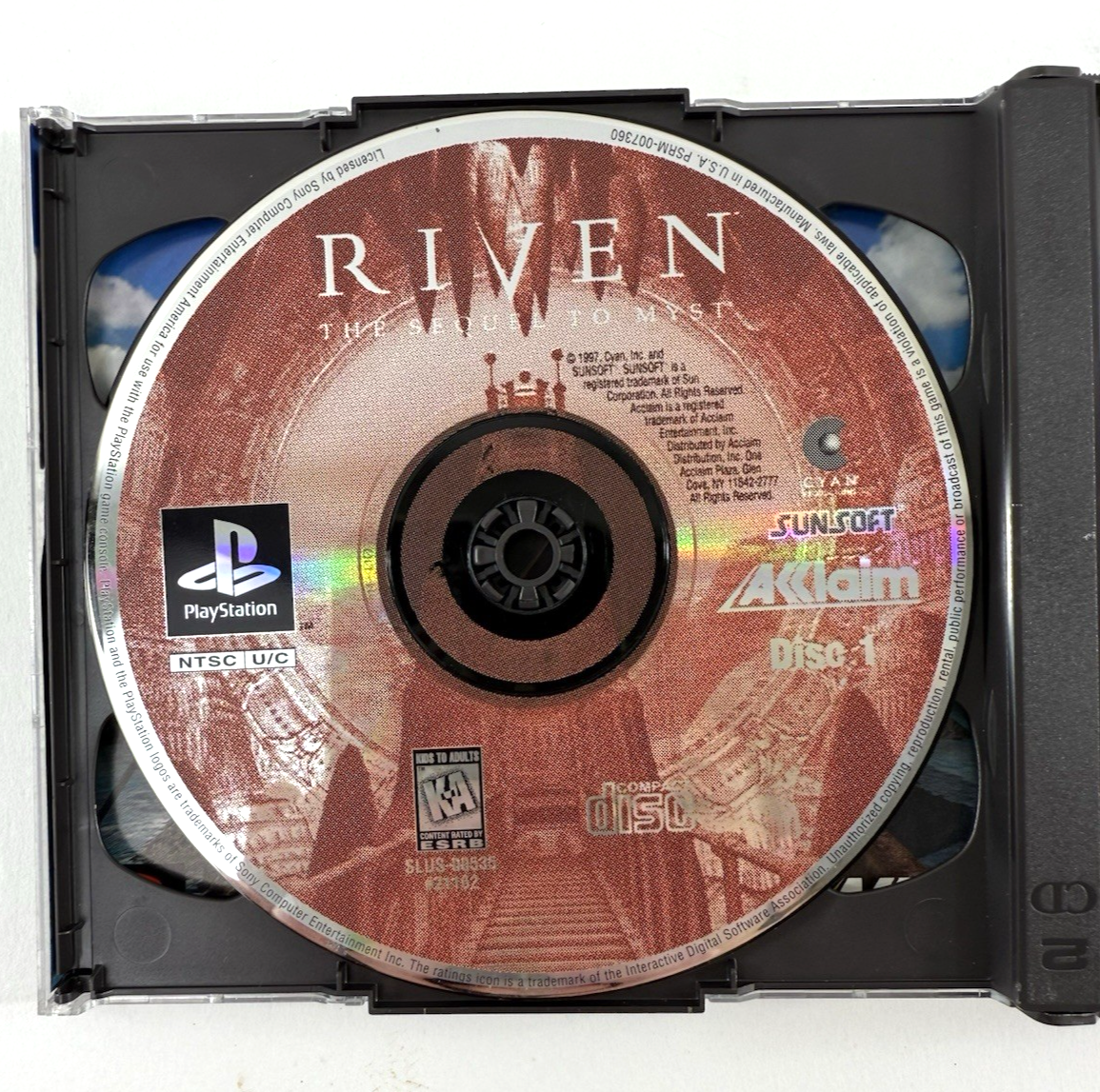 Riven: The Sequel to Myst (PlayStation, 1997) Discs, Case, Manual, Reg. - Tested