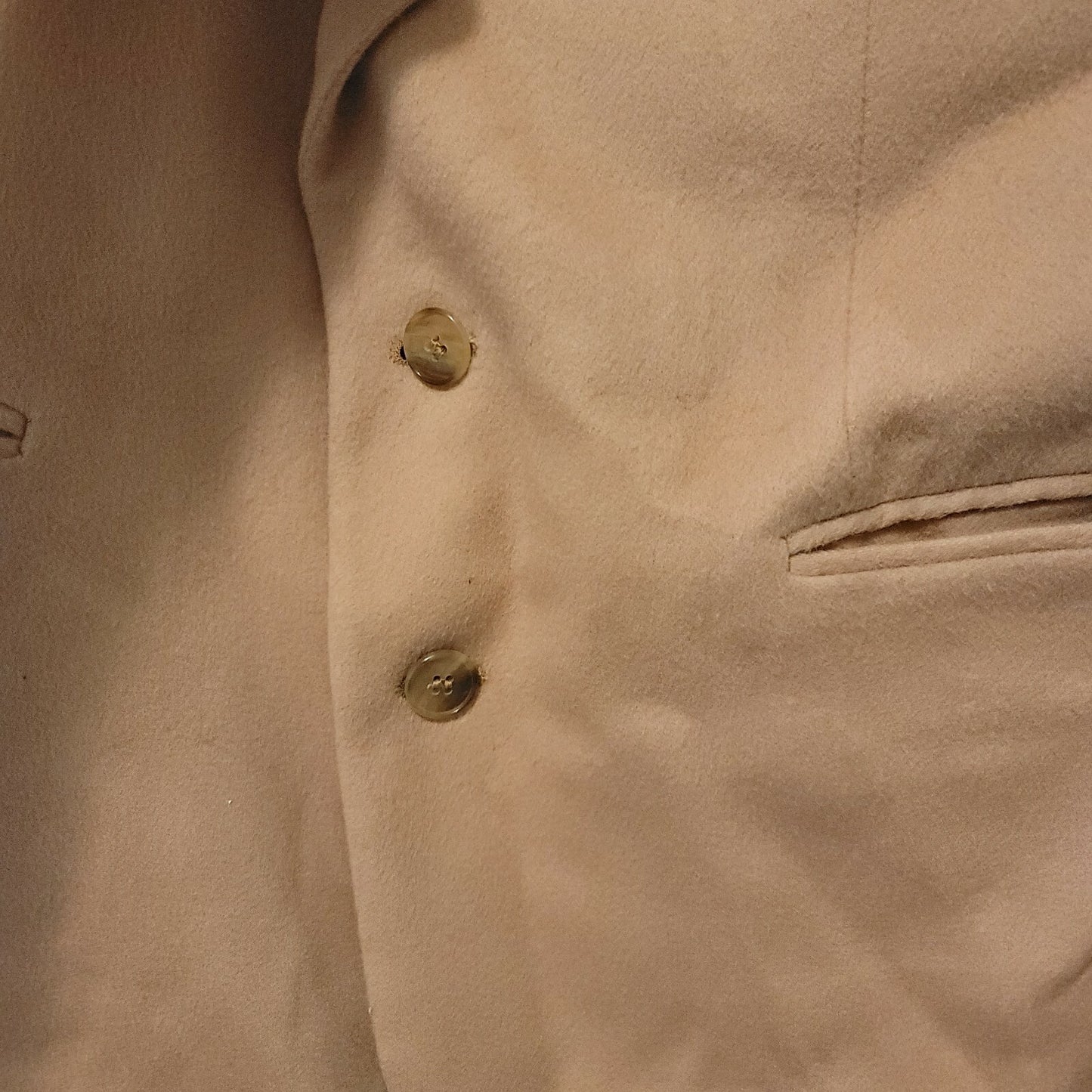 Ron Chereskin Tan Cashmere Blend Jacket Sports Coat Made In Hungary