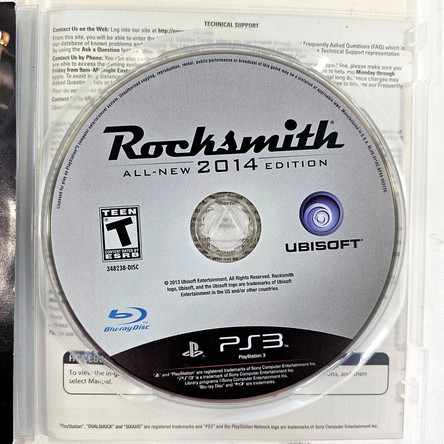 Rocksmith -- 2014 Edition (Sony PlayStation 3, 2013) Game Case Manual Inserts