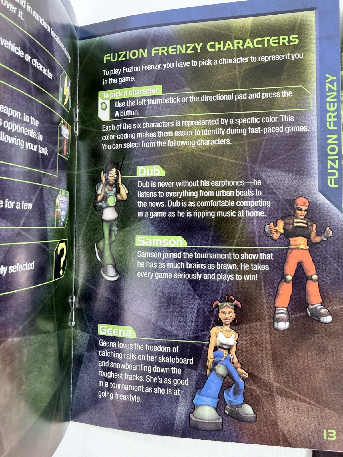 Fuzion Frenzy (Microsoft Xbox, 2001) Game Case Manual Micosoft Insert - Tested
