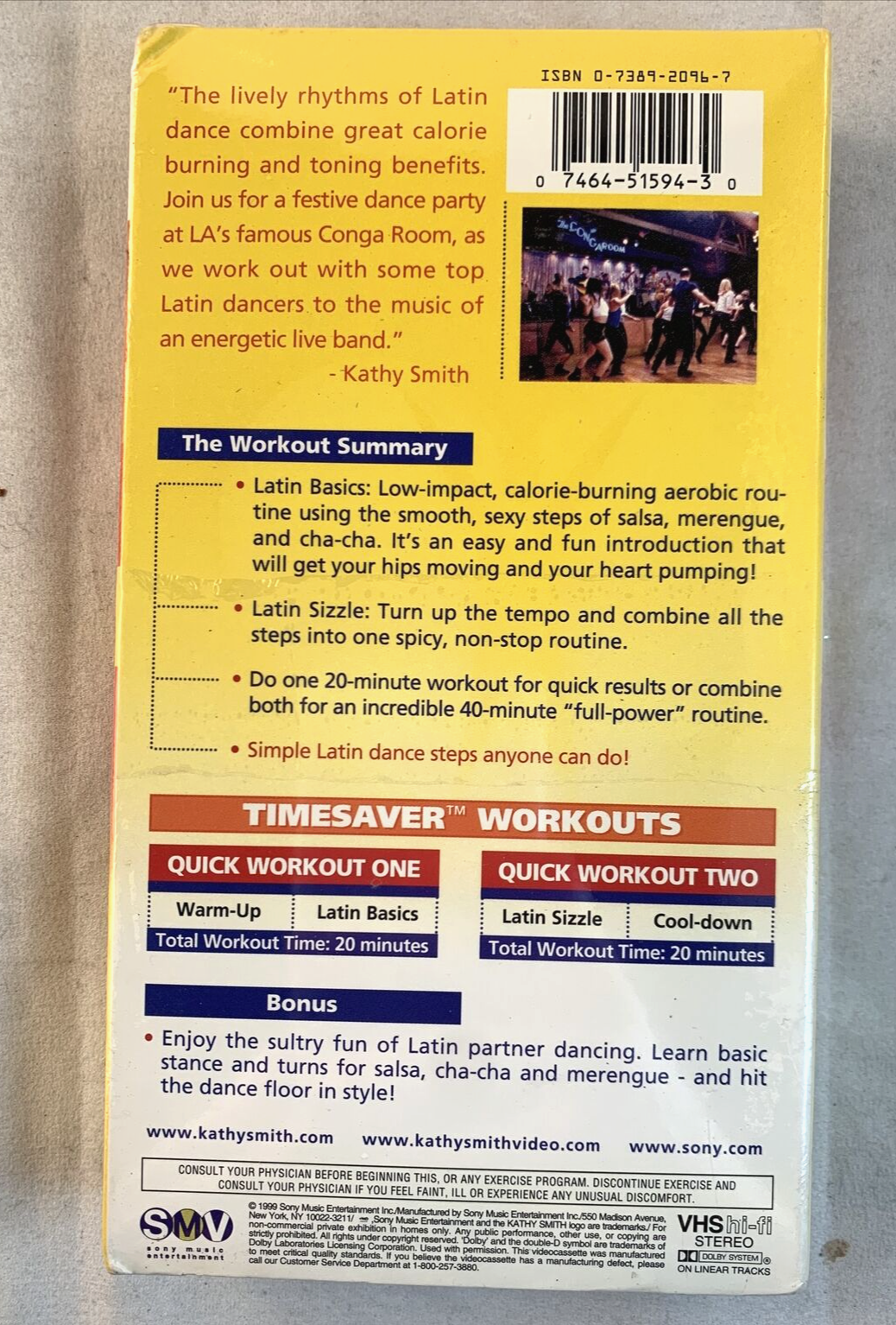 Kathy Smith - Latin Rhythm Workout (VHS, 1999) New, Factory Sealed