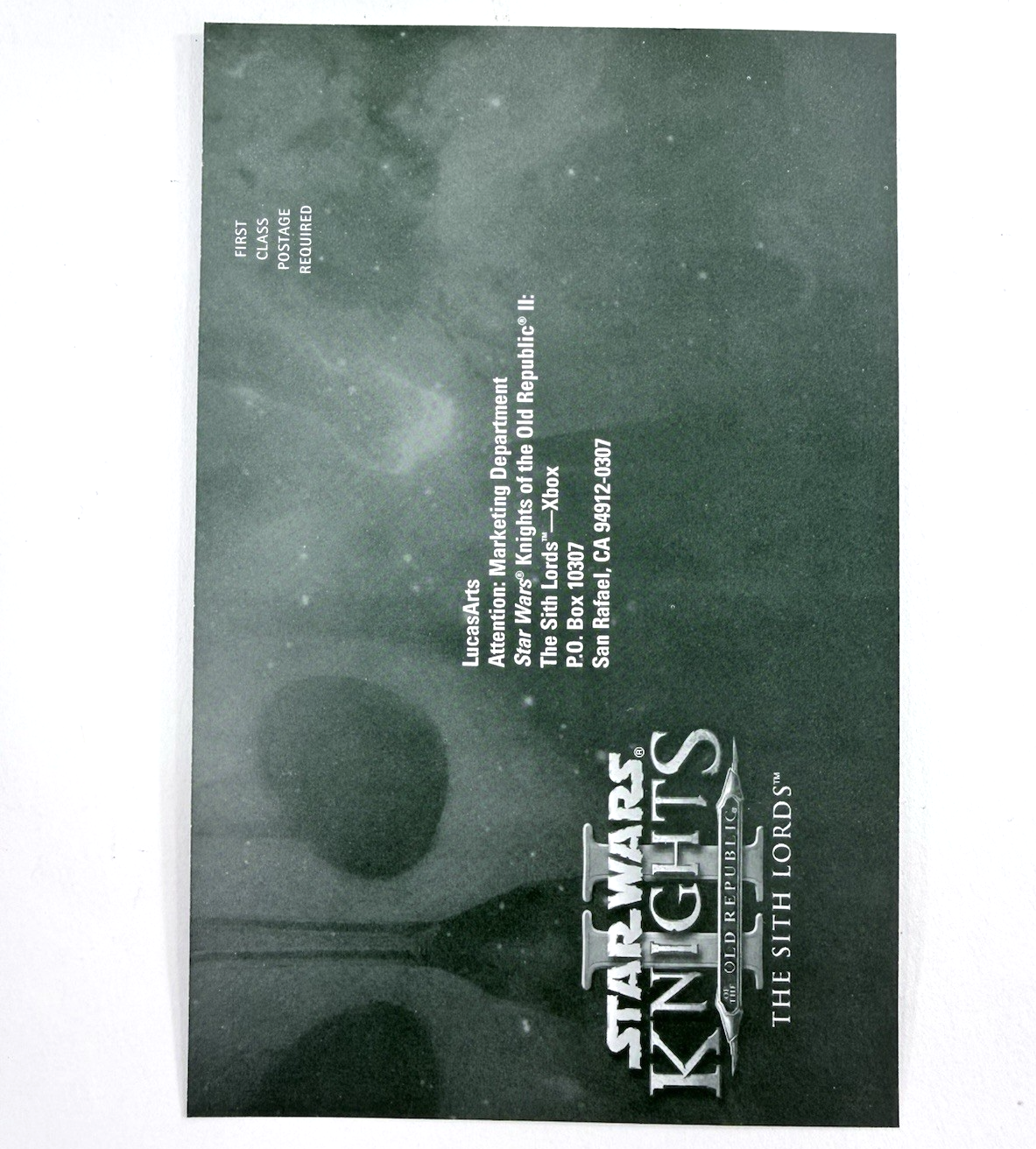 Star Wars Knights of the Old Republic II (Xbox, 2004) Game Case Manual Reg. Card
