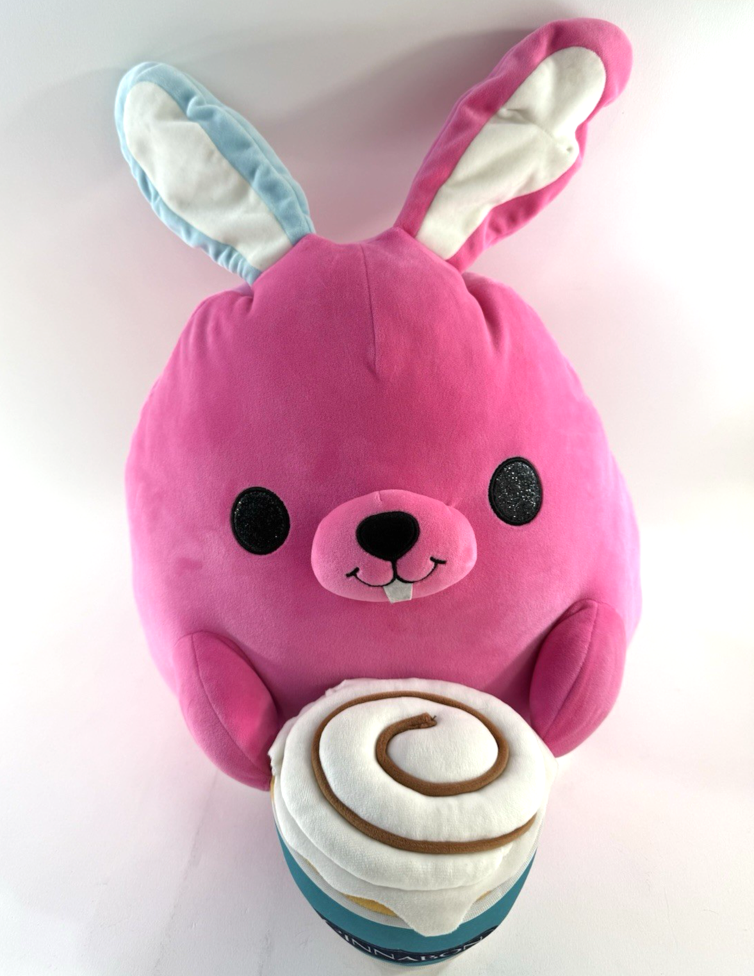 Zuru 14” Snackles Britney Pink Bunny Holding Cinnabon Plush