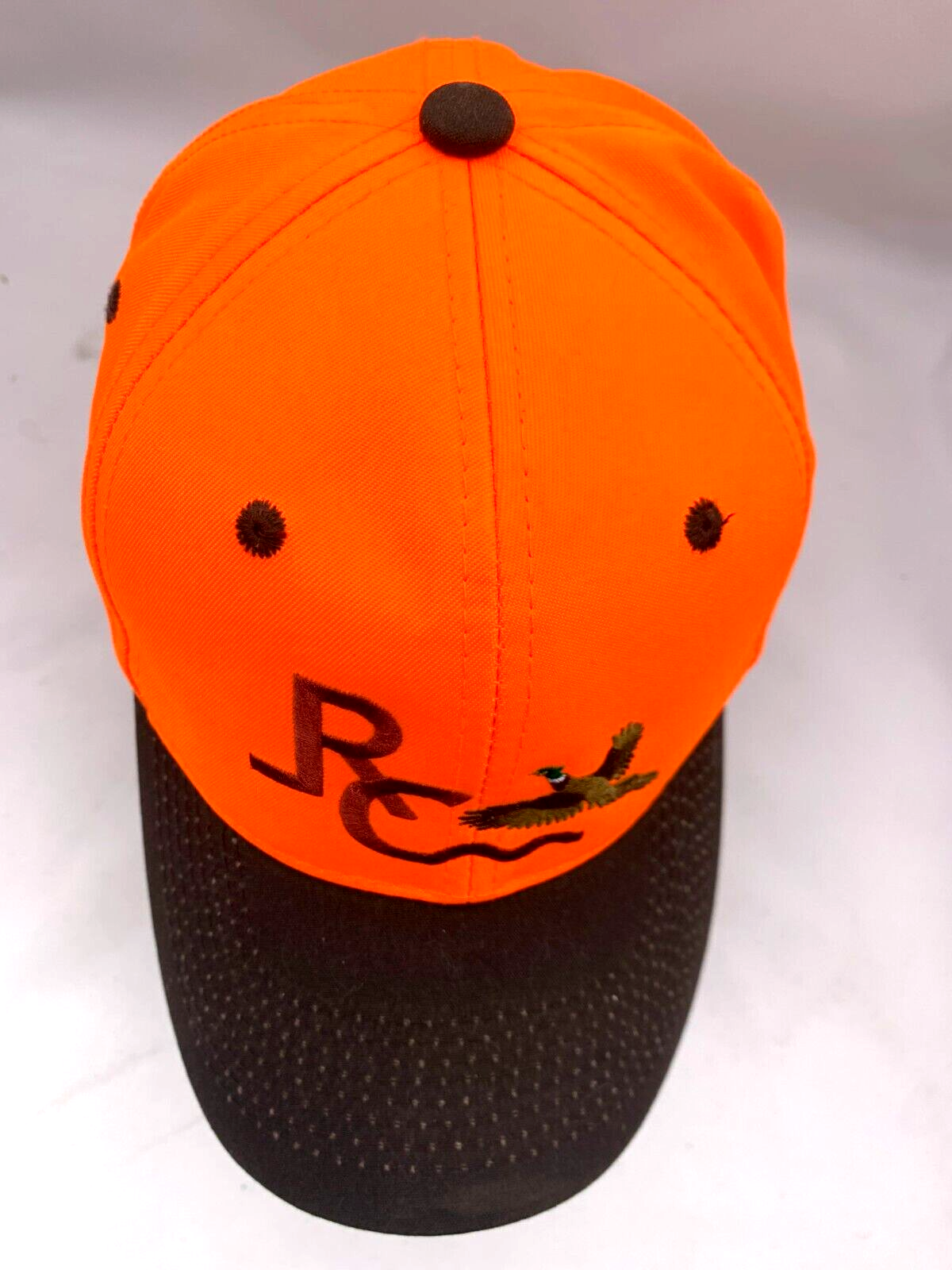 RC Duck Hunting Mallard Embroidered Logo Snapback Orange/Grey Adjustable Hat