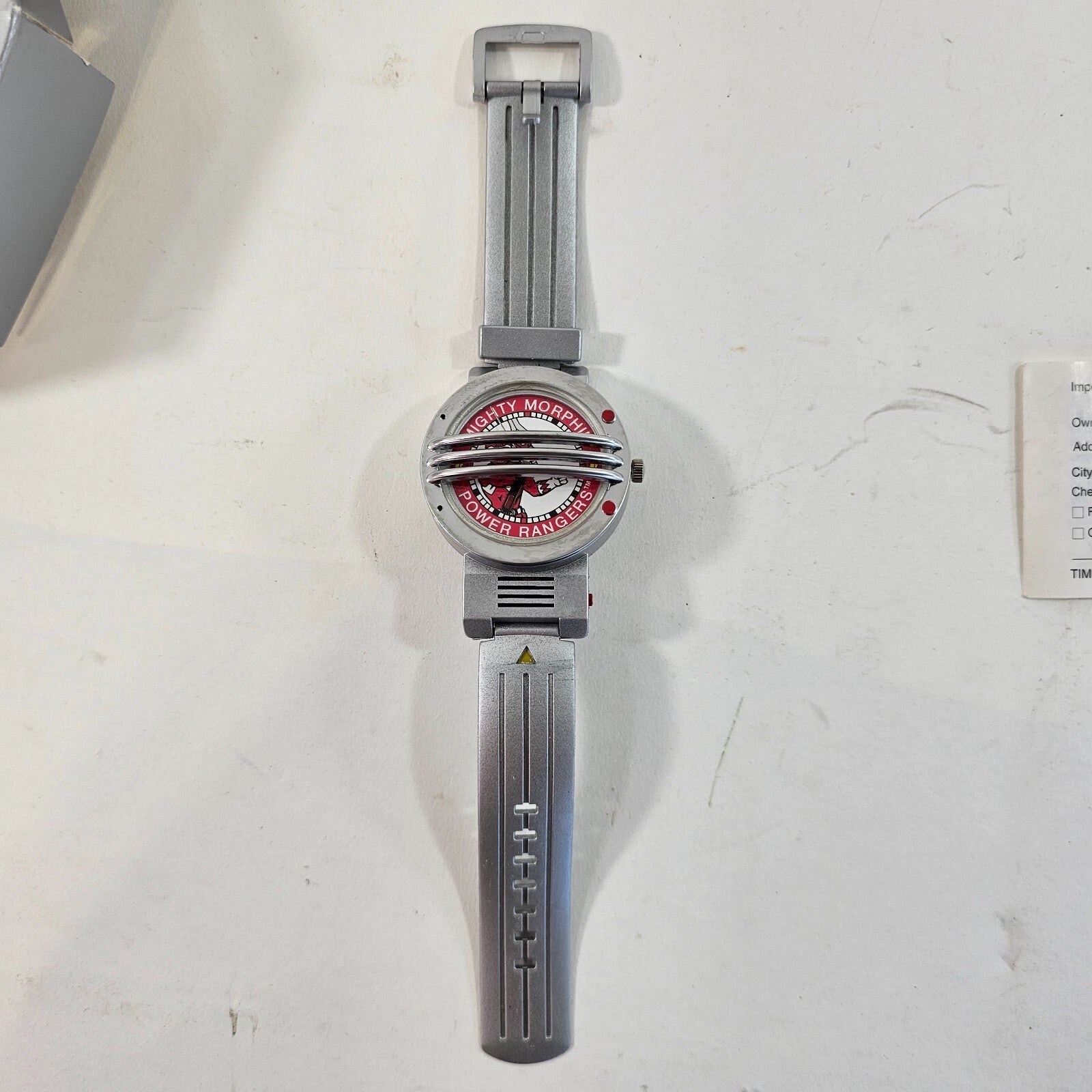 Saban 1994 Mighty Morphin' Power Rangers Red Ranger Watch and Collector Tin