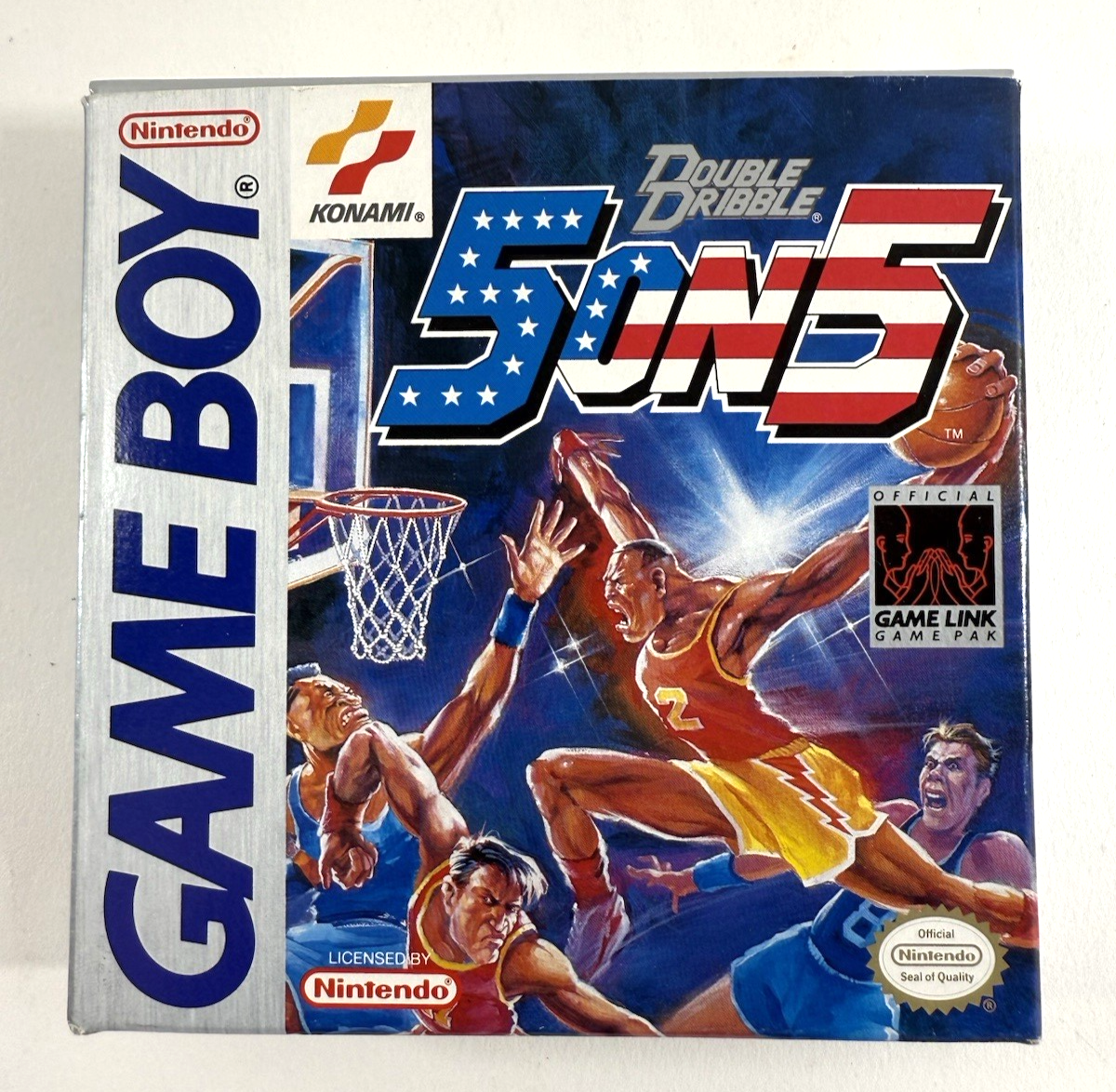 Double Dribble 5 on 5 (Nintendo GameBoy, 1991) Game Box Manual Inserts Reg. Card