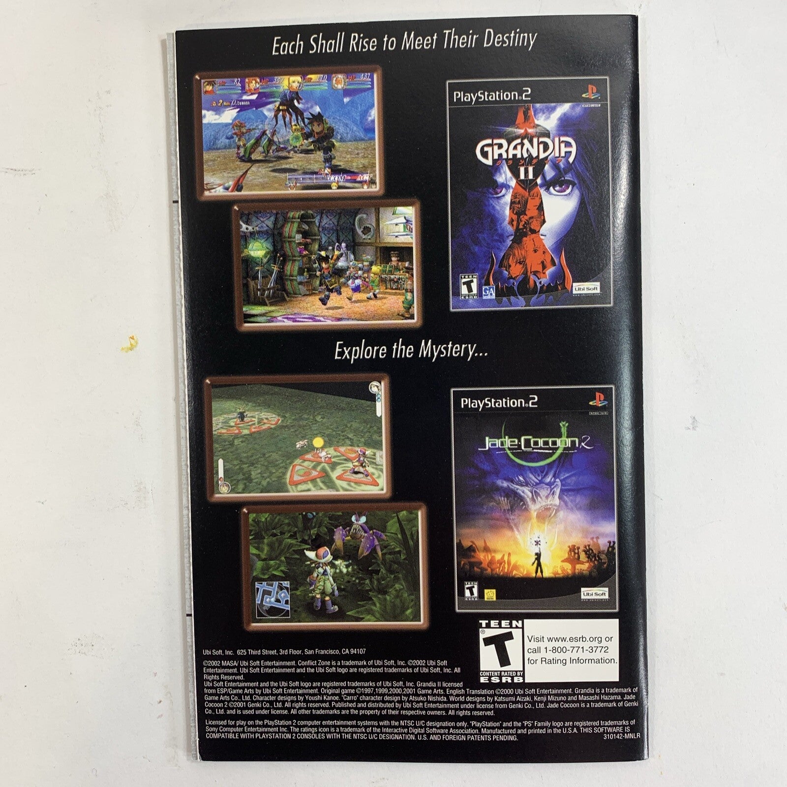 Conflict Zone (Sony PlayStation 2, 2002) Game Case Manual Registration - Tested