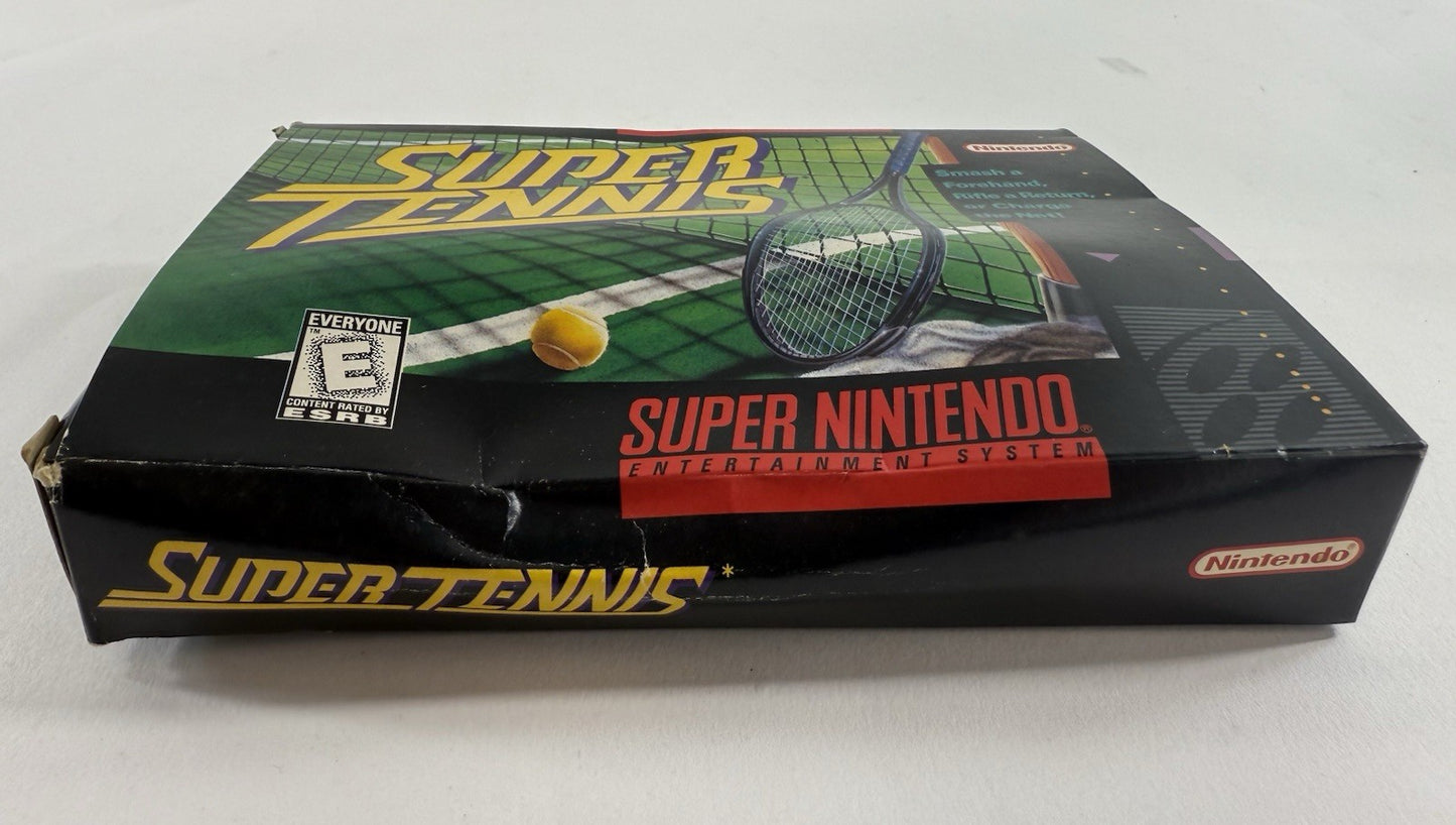 Super Tennis (Super Nintendo SNES, 1991) Game Box Manual Inserts - Tested