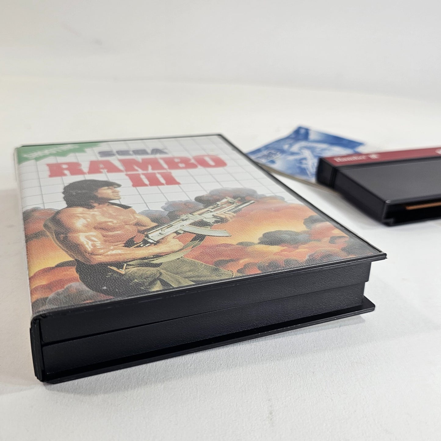 Rambo III (Sega Master System, 1988) Game Case Manual Poster - Tested