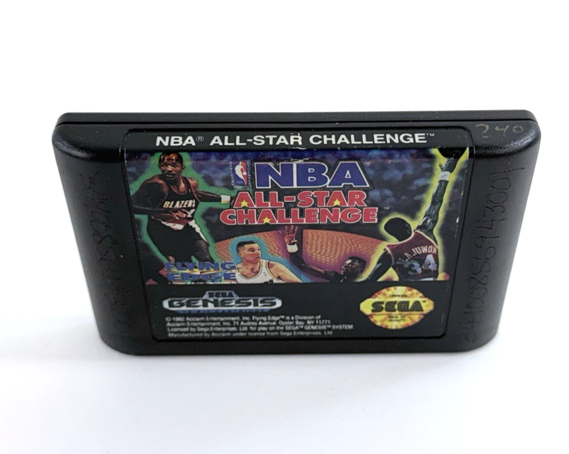 NBA All-Star Challenge (Sega Genesis, 1992) Game Cartridge - Tested
