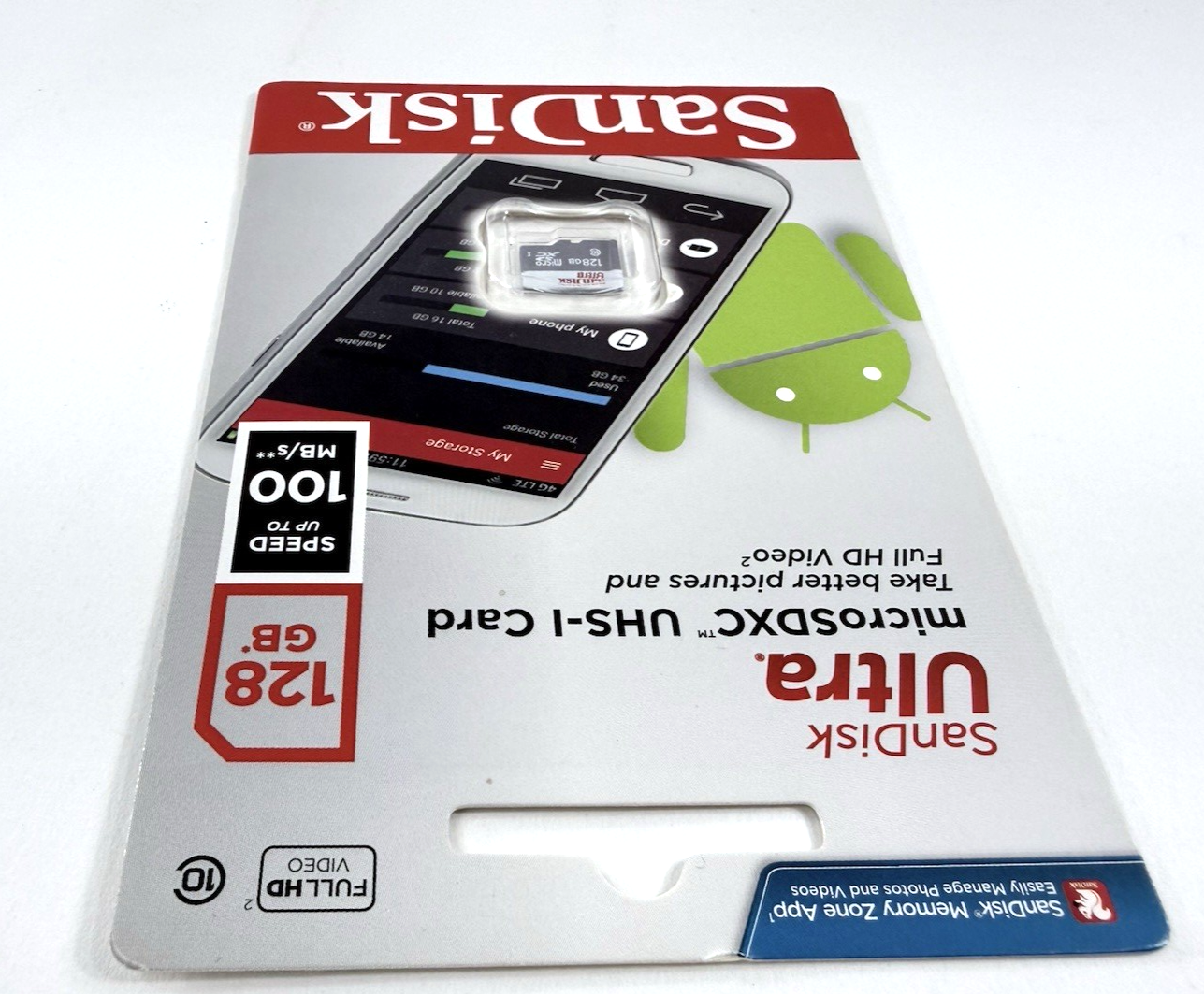 SanDisk Ultra 128GB Class 10 microSDXC UHS-I Memory Card - New, Factory Sealed